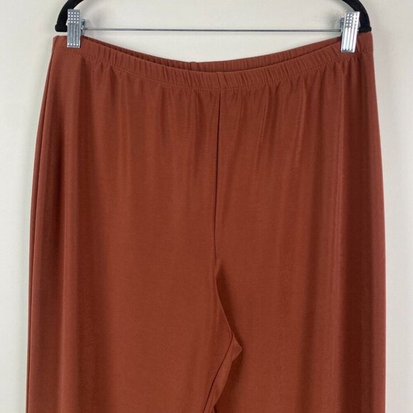 Susan Graver Essentials Lustra Knit Skinny Pants Size XL Petite Rust Pull On - Picture 2 of 9